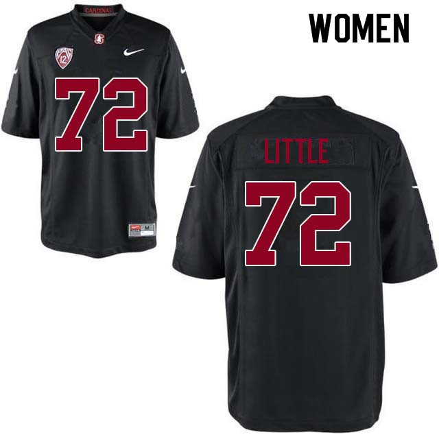 Women Stanford Cardinal #72 Walker Little College Football Jerseys Sale-Black - Click Image to Close